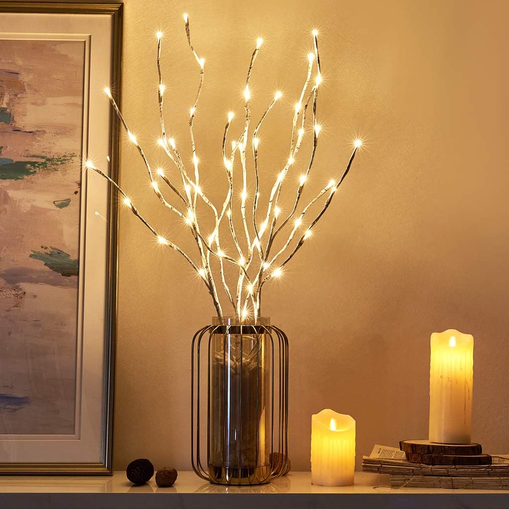 Luces abedul blanco enchufe sauce 30" 60LT interior exterior