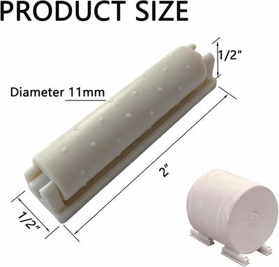 4 Rodillos Papel Higiénico con Ruedas Suaves para Soportes Cerrados