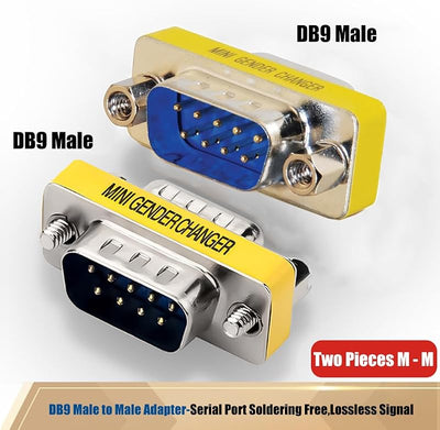 Pack 6 adaptadores RS232 DB9 hembra a macho