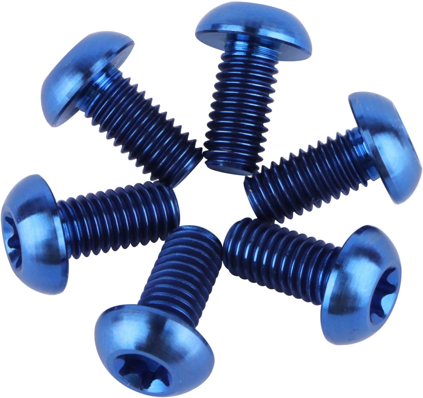 6 Pzas Tornillos Titanio M5x10mm Frenos Disco T25 Azul
