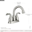 Grifo lavabo baño dos asas níquel cepillado 84115SRN