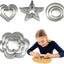Juego de 12 moldes para galletas de acero inoxidable forma flor, corazón y estrella para cocina cumpleaños navidad día de san valentín