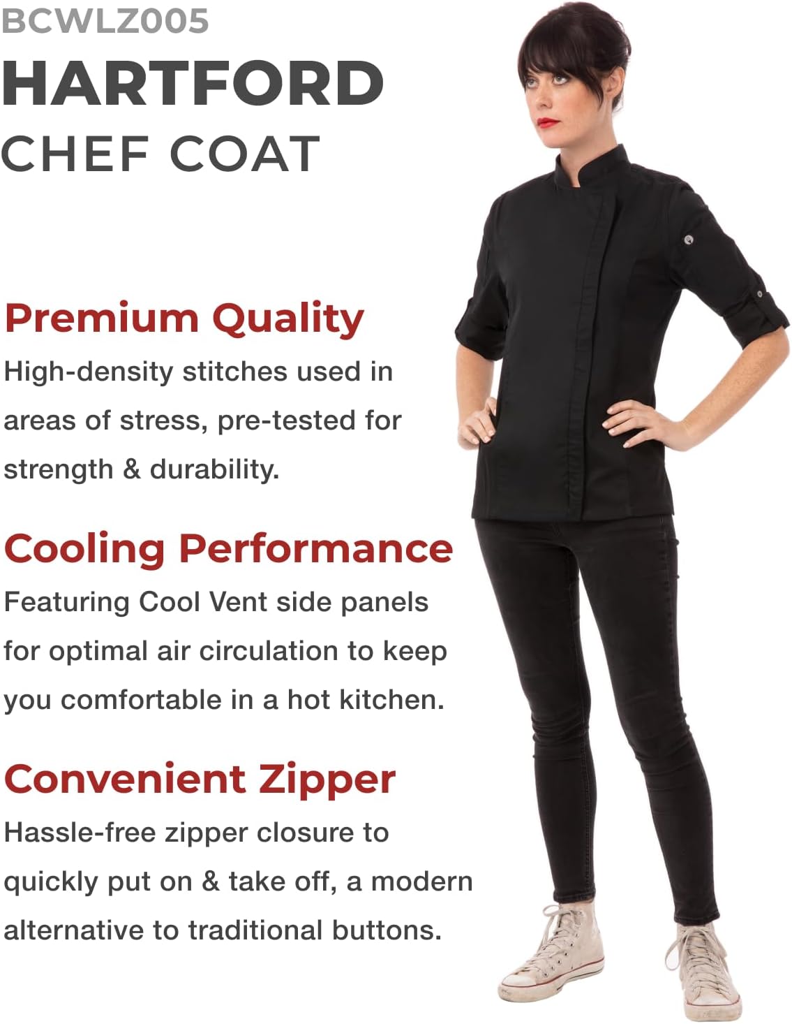 Chaquetilla chef mujer Hartford Cool Vent