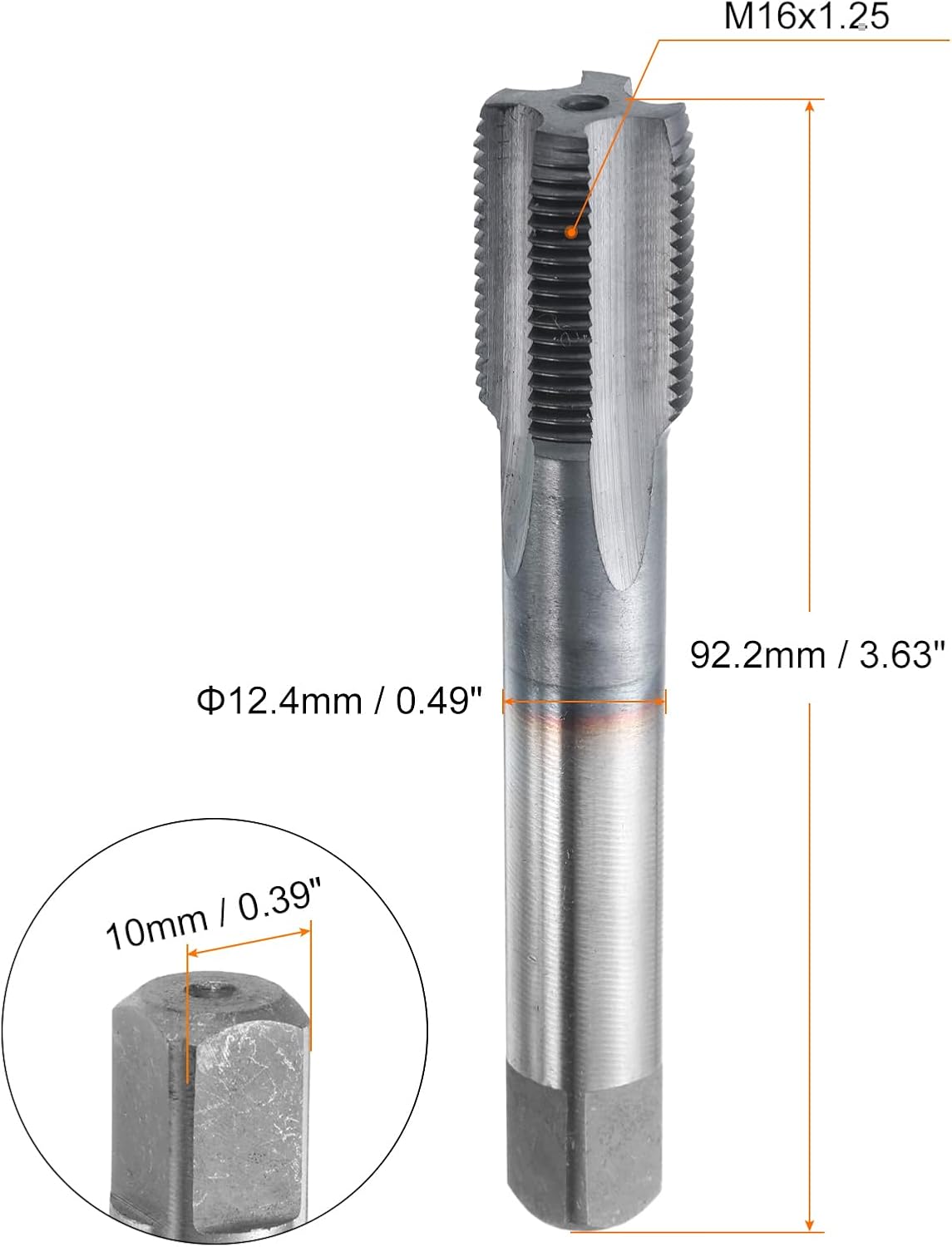 Grifo M16x1.25 acero cobalto TiCN recubierto