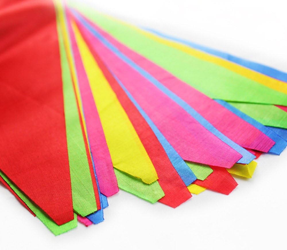 250 Banderines Multicolor Tela Nailon 263ft Cuerda