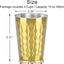 4 Pzas Vasos Acero Inox Doble Pared Dorado Portátiles
