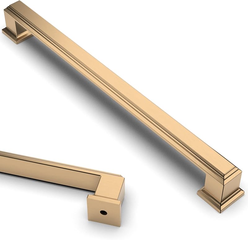 10 Manijas Gabinete Bronce Champán 7.5" Tiradores Cepillado