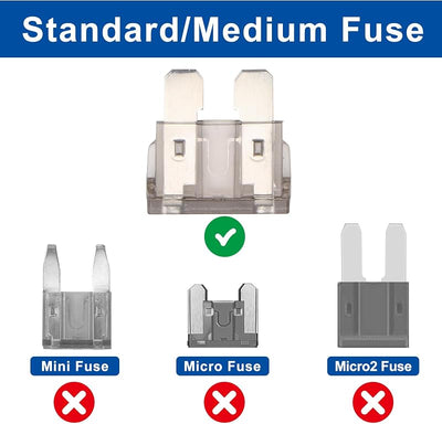 Pack 25 fusibles ATC/ATO 2A 32V coche camión gris