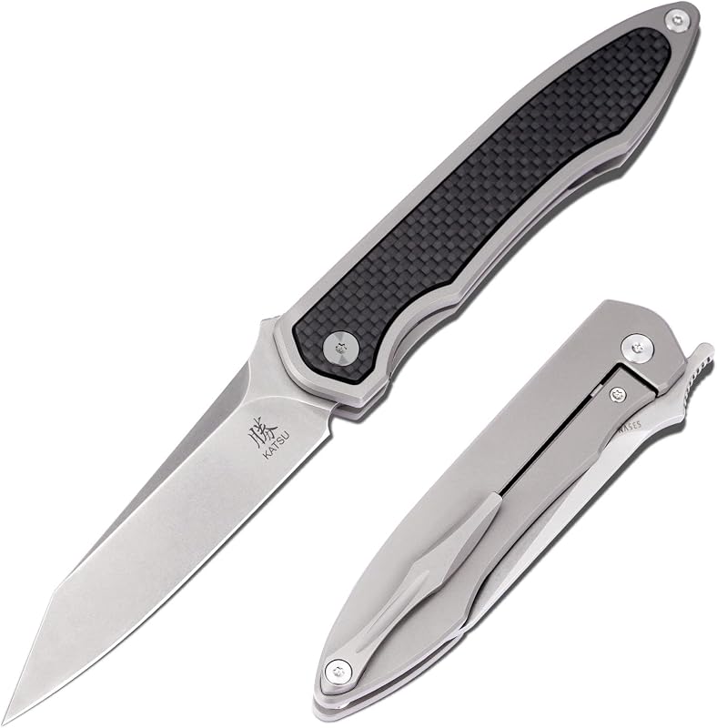 Cuchillo plegable fibra carbono cleaver estilo japonés