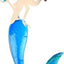 Decoración pared sirena peces metal arte baño vidrio azul