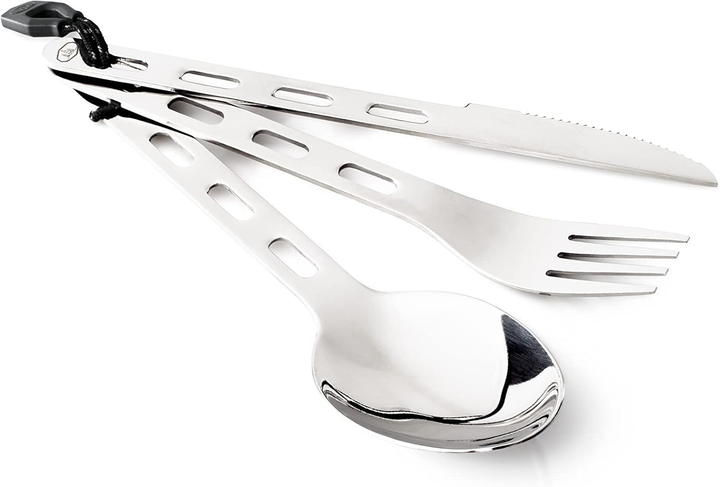 Cubiertos anillo acero inox 3 pzas camping