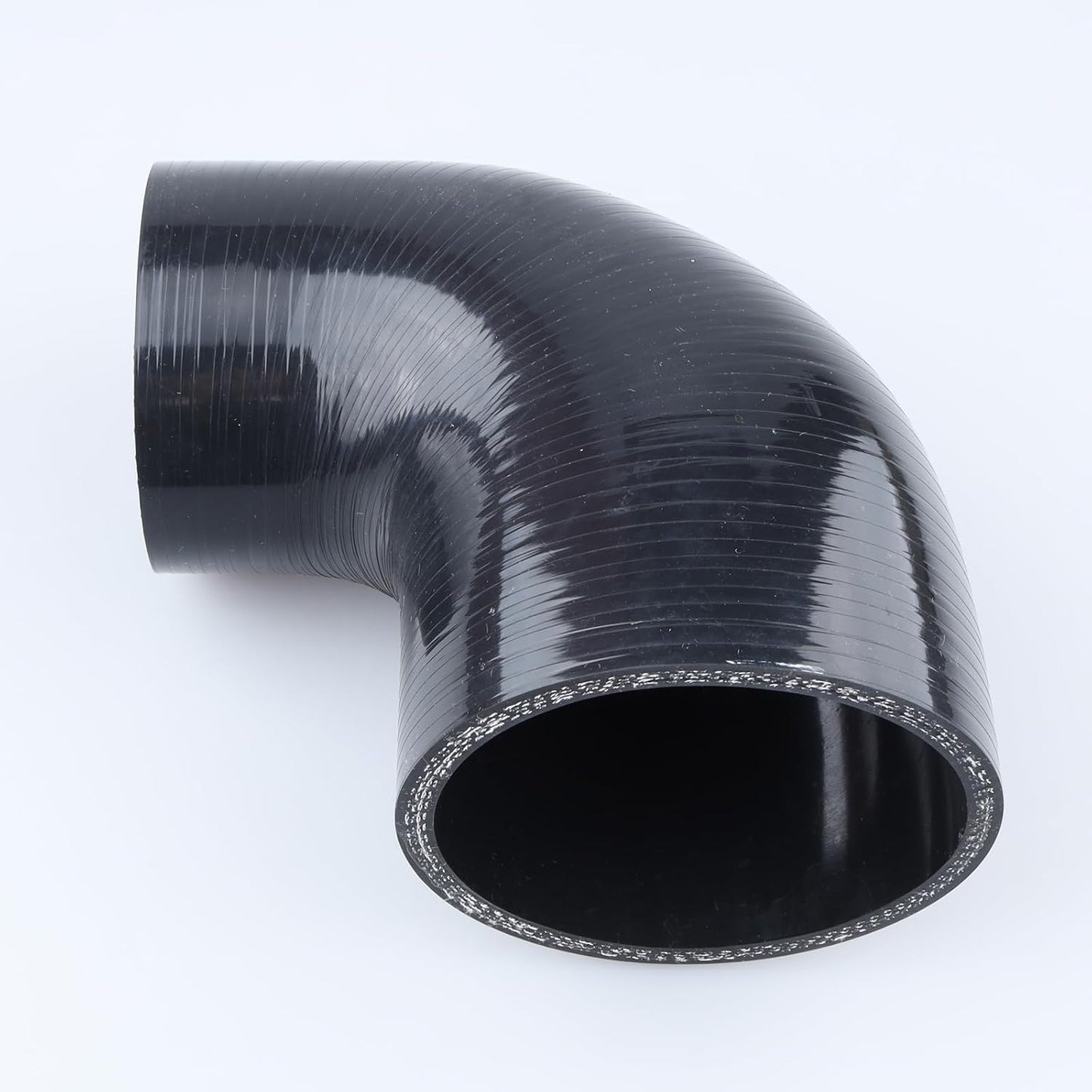 Acoplador codo 90 grados manguera silicona automotriz negro