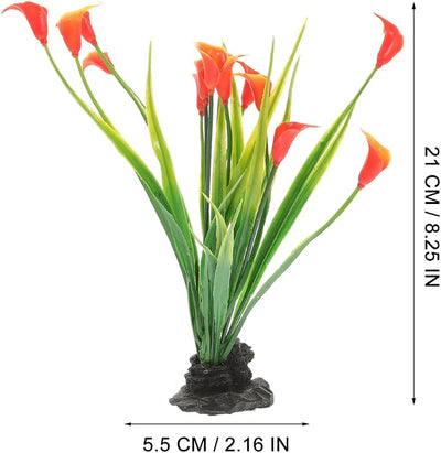 2 Pzas Plantas Plástico Acuario Decoración Compacta