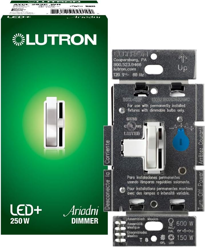Interruptor atenuación LED para bombillas 250W blanco