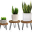 Soporte plantas madera ratán interior exterior