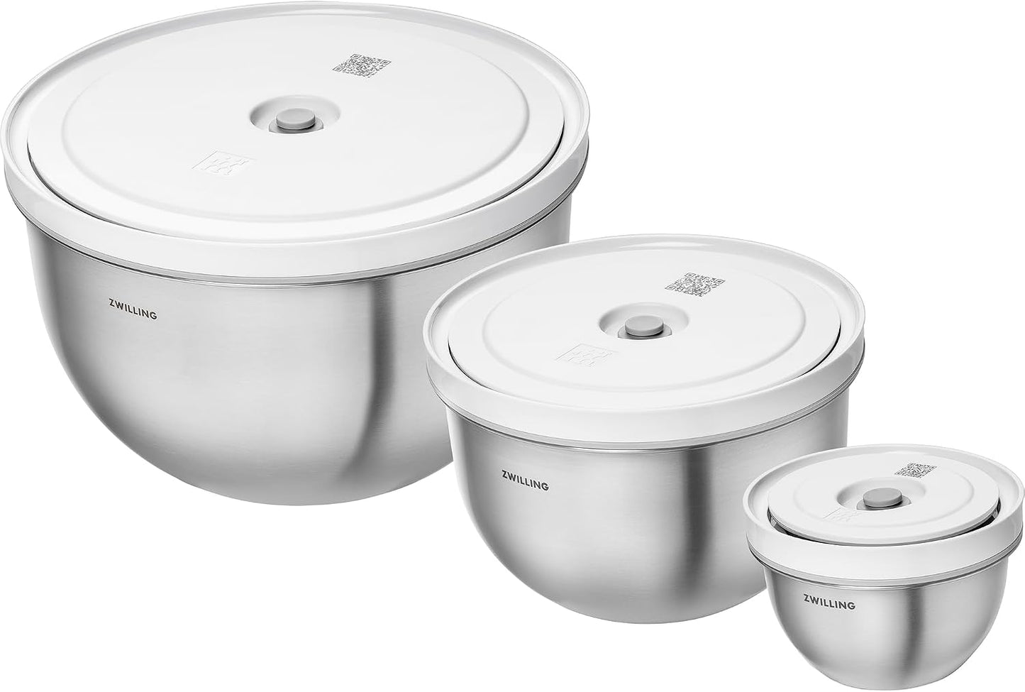 Set 3 Cuencos Acero Inox para Mesa de Comedor