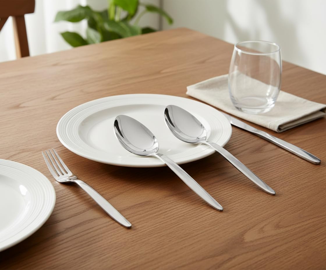 2 Pzas Cucharas Chef Acero Inox 18/10 Plateadas 9pulg