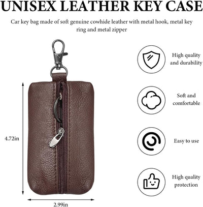 Llavero cuero genuino unisex para llaves auto