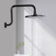 Brazo ducha forma S acero inox 13pulg negro mate