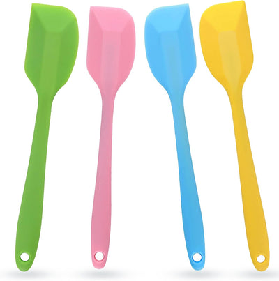 4 Espátulas Silicona 8pulg Mini para Hornear Antiadherentes