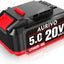 Batería repuesto 5.0Ah litio 20V para 65 herramientas Bauer