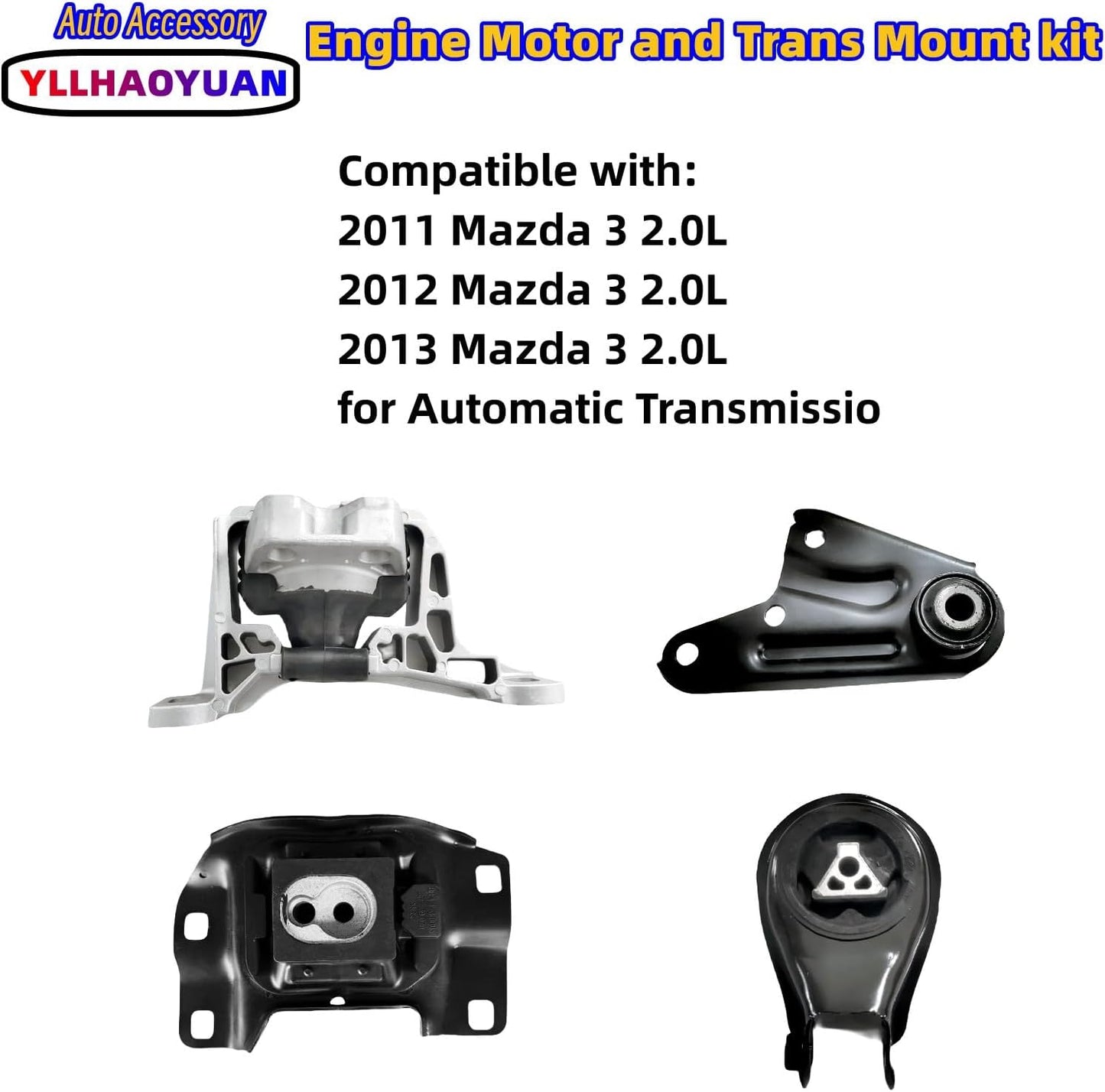 Kit soporte motor 4 pzas comp Mazda transm auto 3020h
