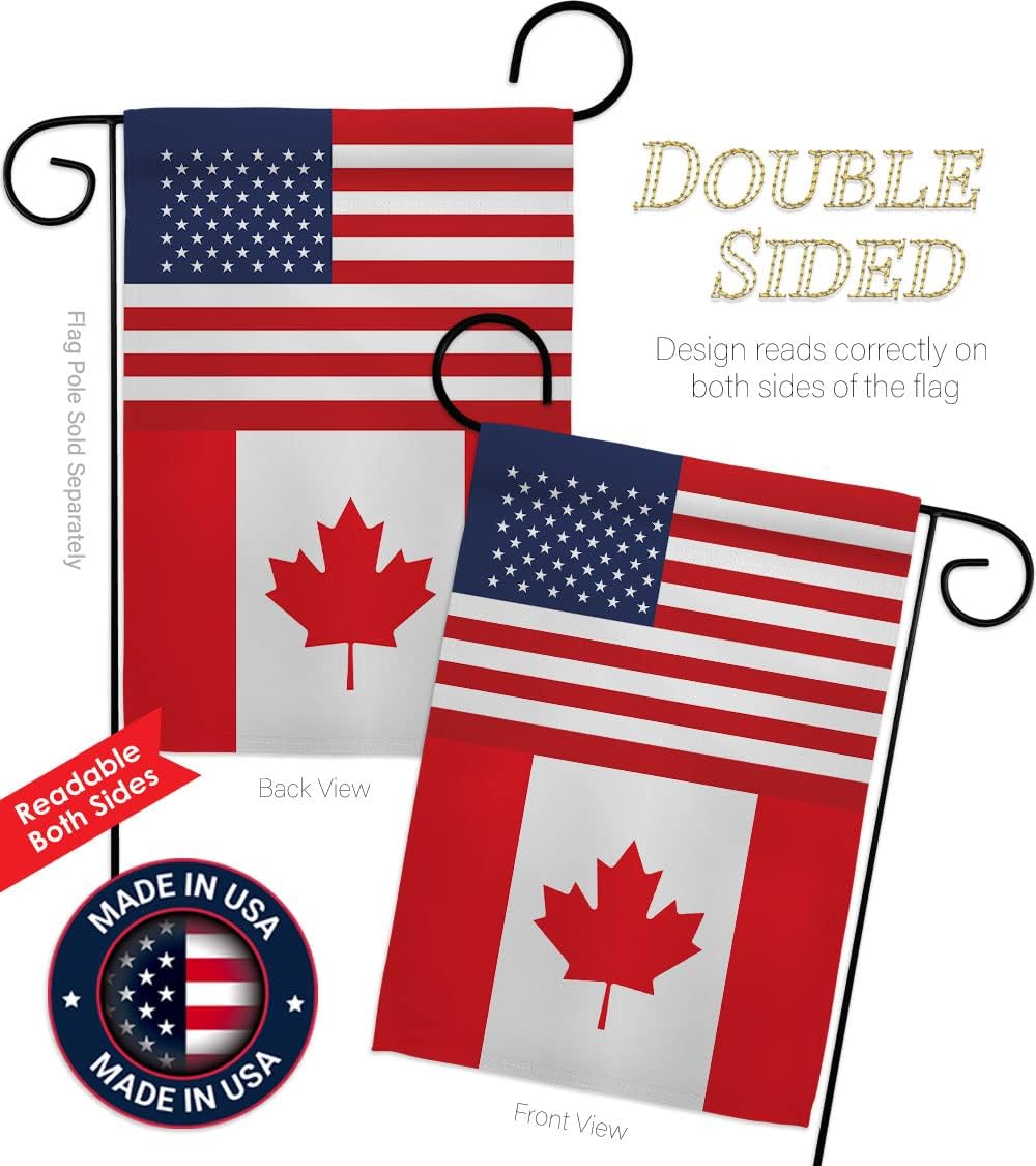Bandera jardín Canadá EE.UU. decoración patio