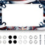 Marco placa motocicleta acero inox bandera americana