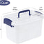 6 Pzas Contenedor Plástico 6qt Transparente con Tapas