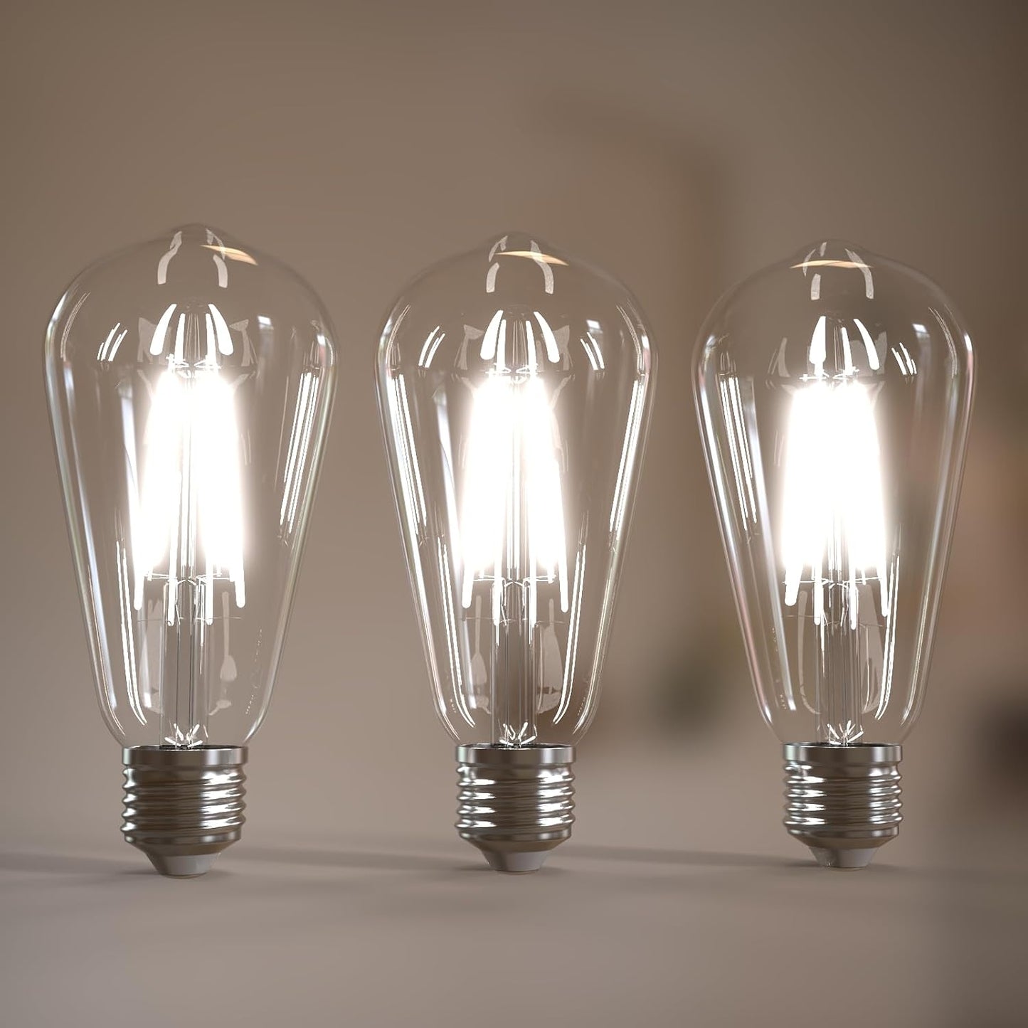 Bombillas LED E26 6W 60W equivalente vintage 5000K paquete 3