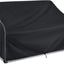 Fundas sofá exterior 85x37x35pulg 3-asientos impermeable negro