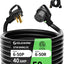 Cable extensión soldador 8 AWG 250V 50pies con luz LED y