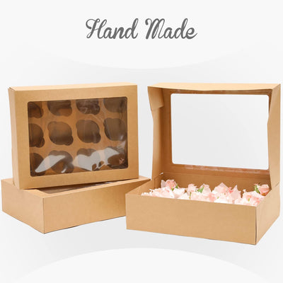 20 Pzas Cajas Cupcakes 33x25x8.9cm con Ventana