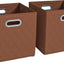 Cestas plegables marrones con asas 13"