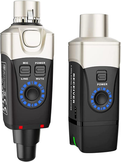 Sistema inalámbrico micrófono dinámico XLR transmisor receptor