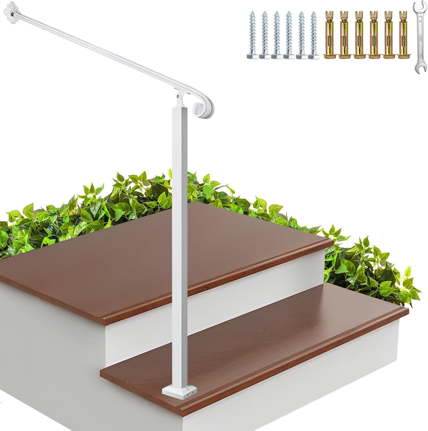 Pasamanos hierro forjado ajustable escalones pared piso