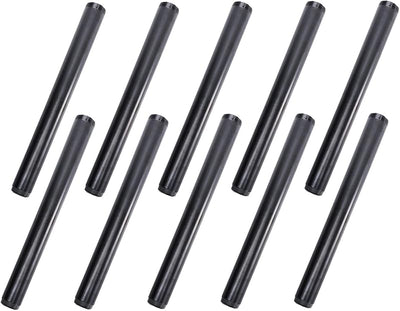 Tubo hierro negro 1x12" set 10 pezones metal muebles