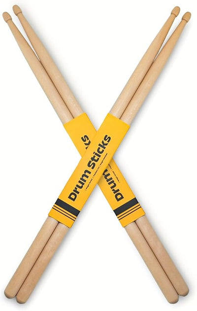 2 Pares Baquetas Madera Arce 5A para Adultos Niños