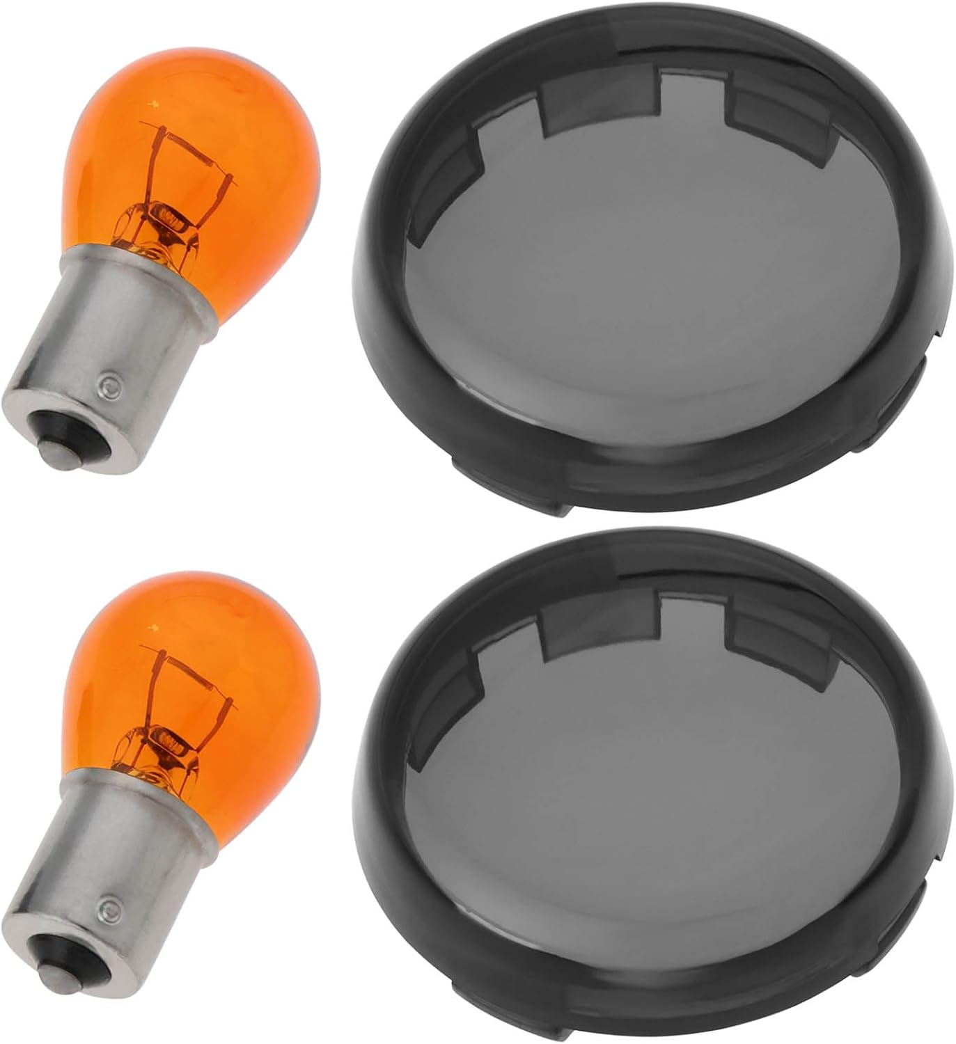 Kit 2 cubiertas lente señal giro motocicleta Harley-Davidson 00-22