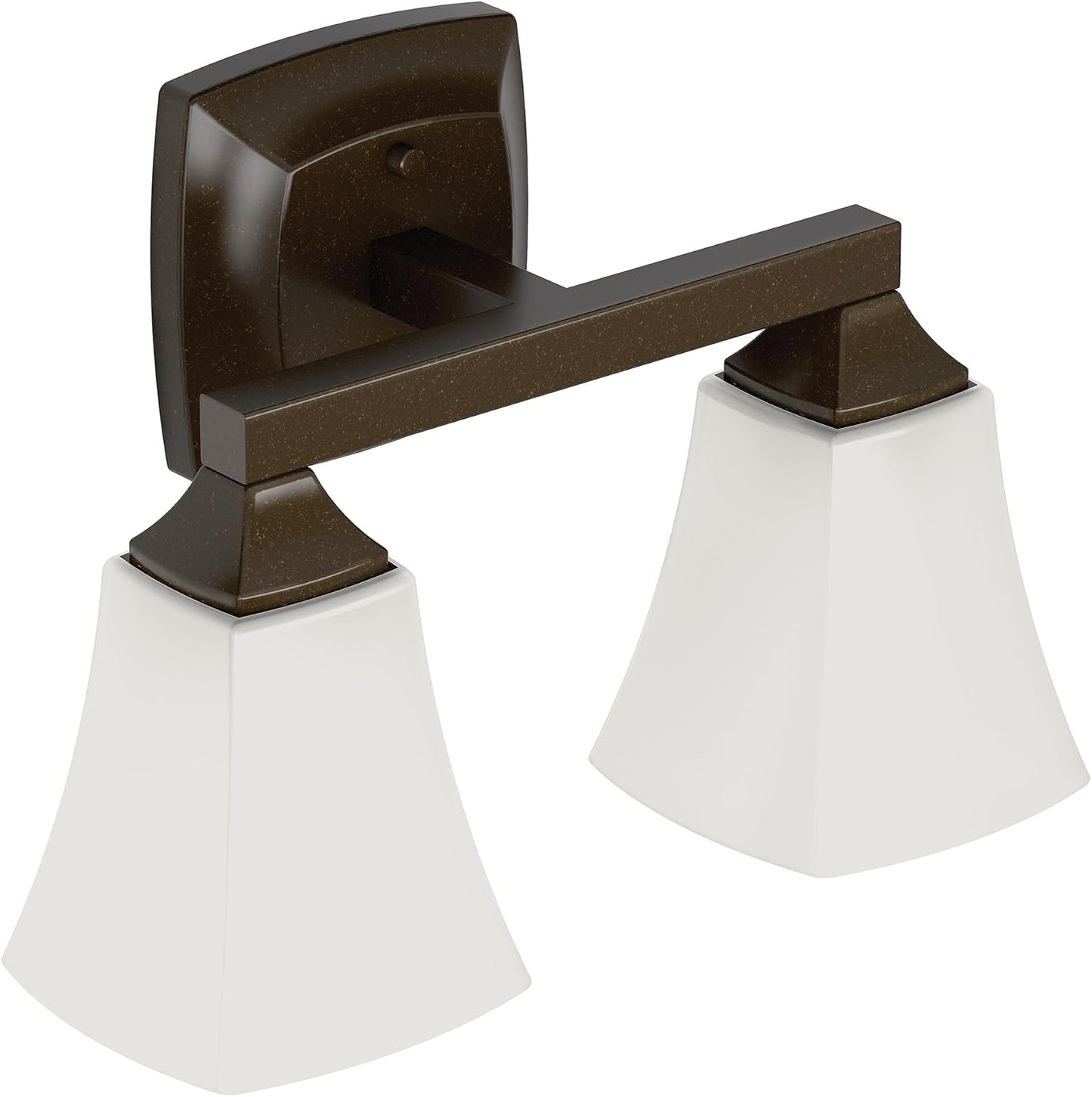 Accesorio baño doble montaje 2 luces vidrio esmerilado
