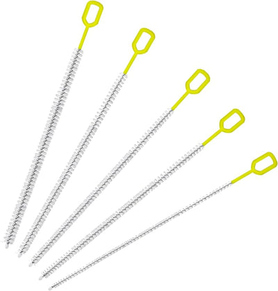 Cepillo limpiador popote 10pulg cerdas finas set 5 reutilizables