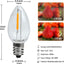 25 Bombillas LED C7 E12 0.6W Blanco Cálido