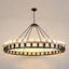 Candelabro rueda carroza 60pulg 36 luces madera roble
