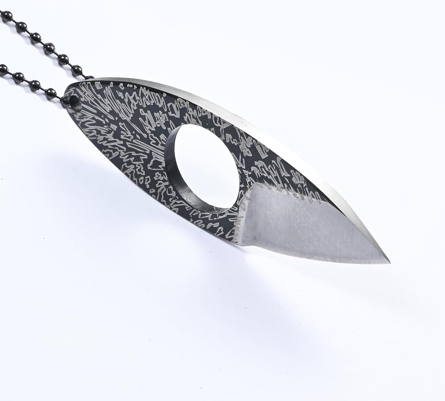 Cuchillo fijo para acampar viaje EDC con collar