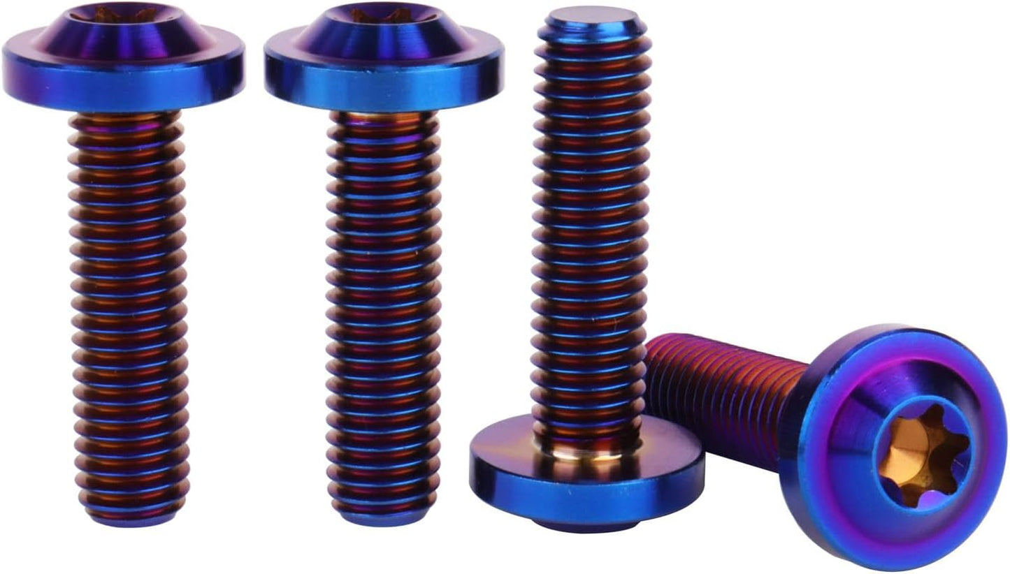 Tornillos Torx Titanio M8 1.181pulg 4uds azul tostado