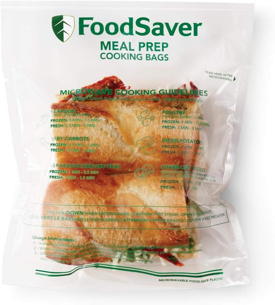 Bolsas para preparar comidas al vacío y microondas