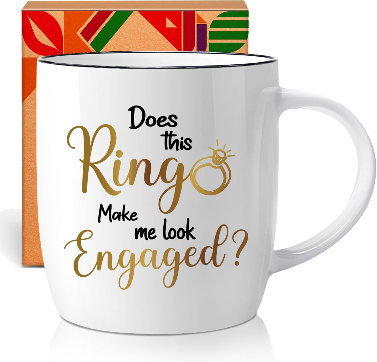 Taza de café divertida con frase de compromiso regalo para pareja navidad aniversario
