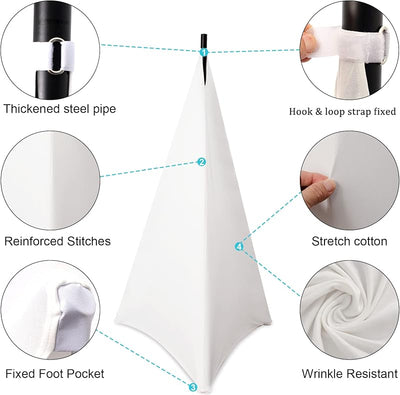 Funda soporte altavoz trípode 360° lycra con bolsa 2unid blanco
