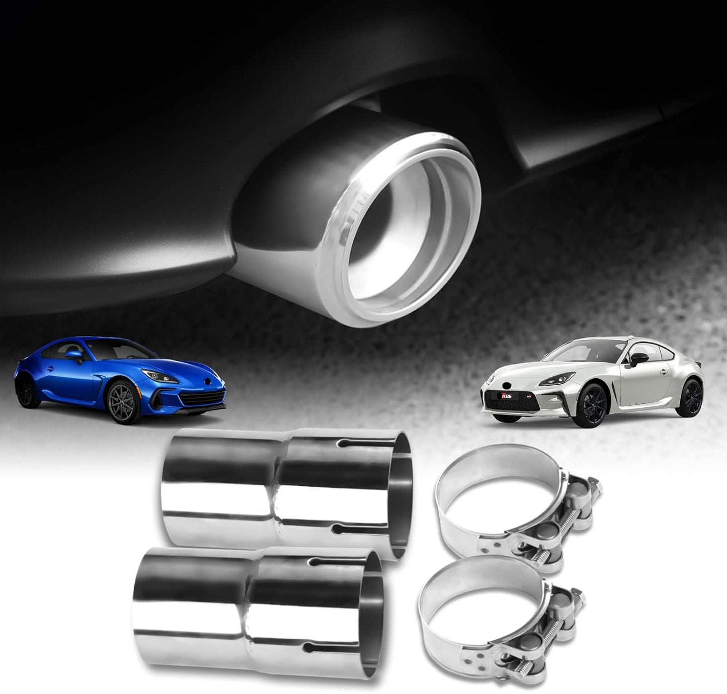Adaptador tubo escape Toyota GR86 Subaru BRZ 2021-2025 2uds