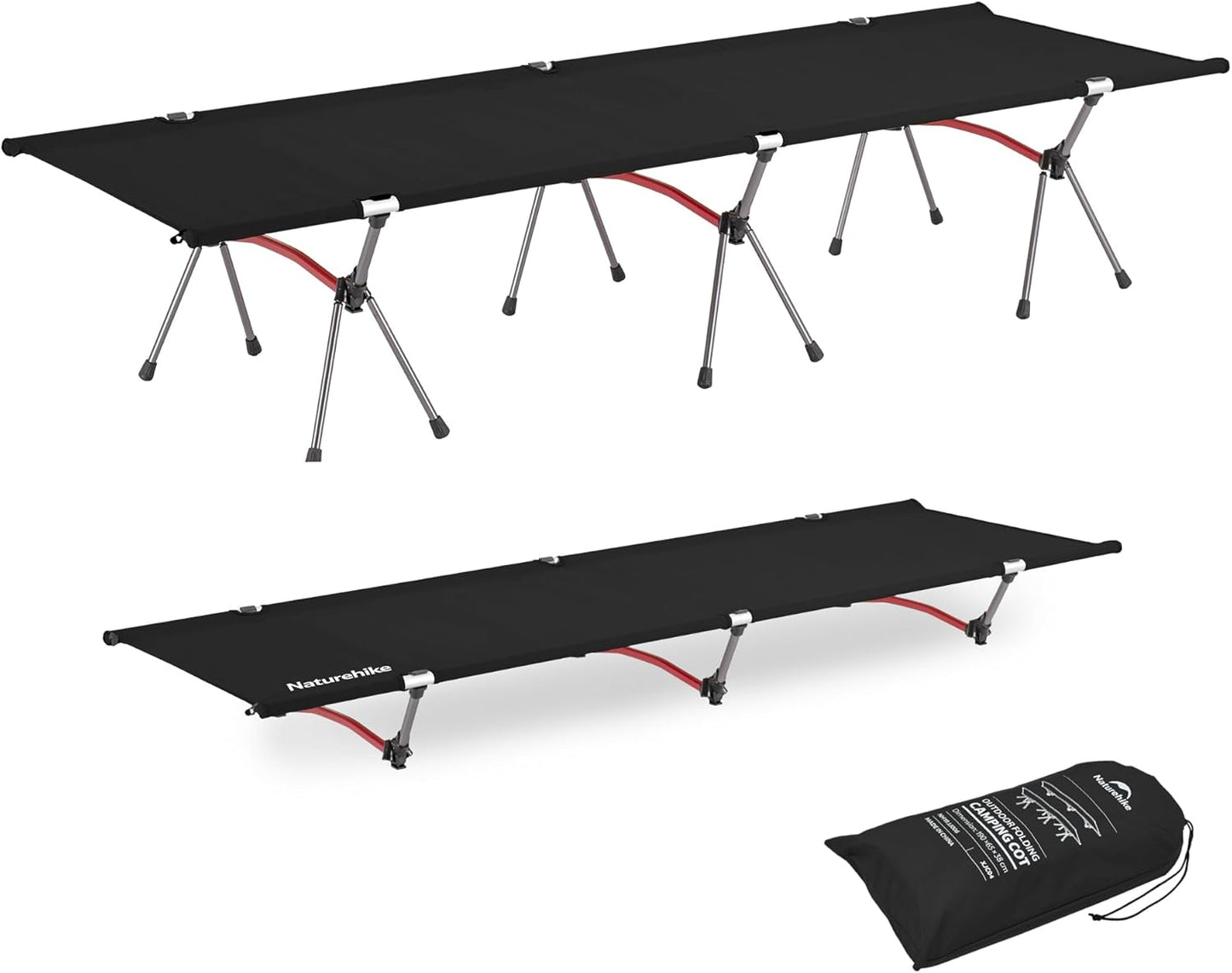 Catre plegable camping ajustable ultraligero portatil